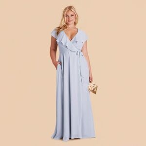 NWT Birdy Grey Jackson Dusty Blue Chiffon Dress